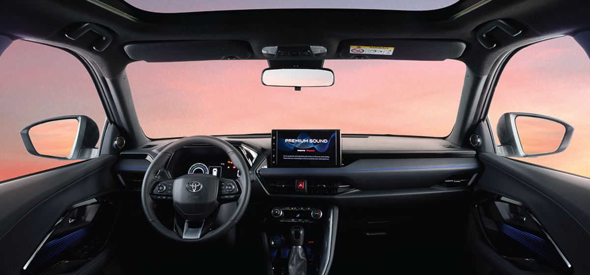 Thiết kế bên trong Toyota Yaris Cross 2025 được bố trí khoa học